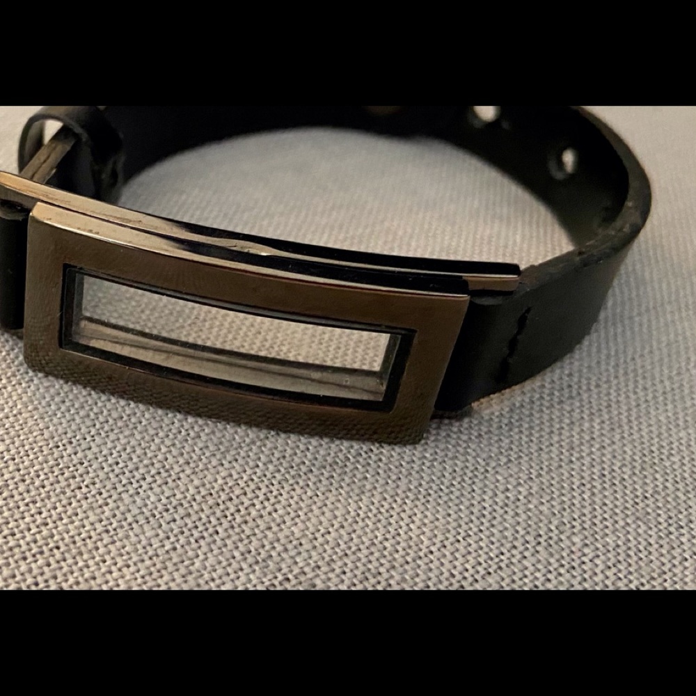 BN Southhill Designs Black Leather Locket Bracelet